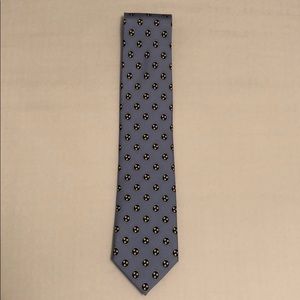 100% Silk Light Blue Tie with Navy Stars - NWT
